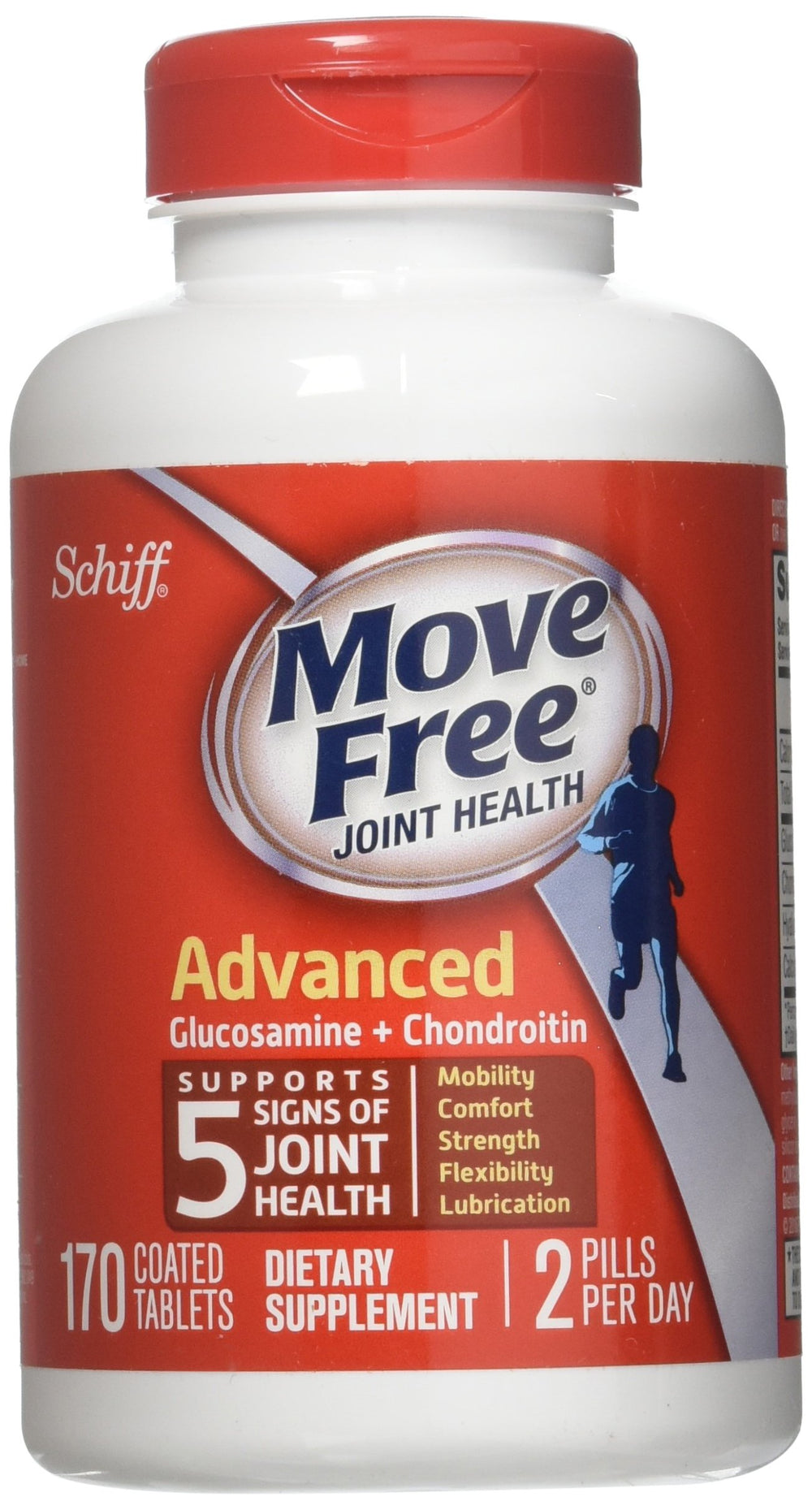 Schiff Move Free Joint Health bottle front view with 170 caps
