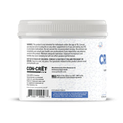 Back label showing ingredients and nutrition facts