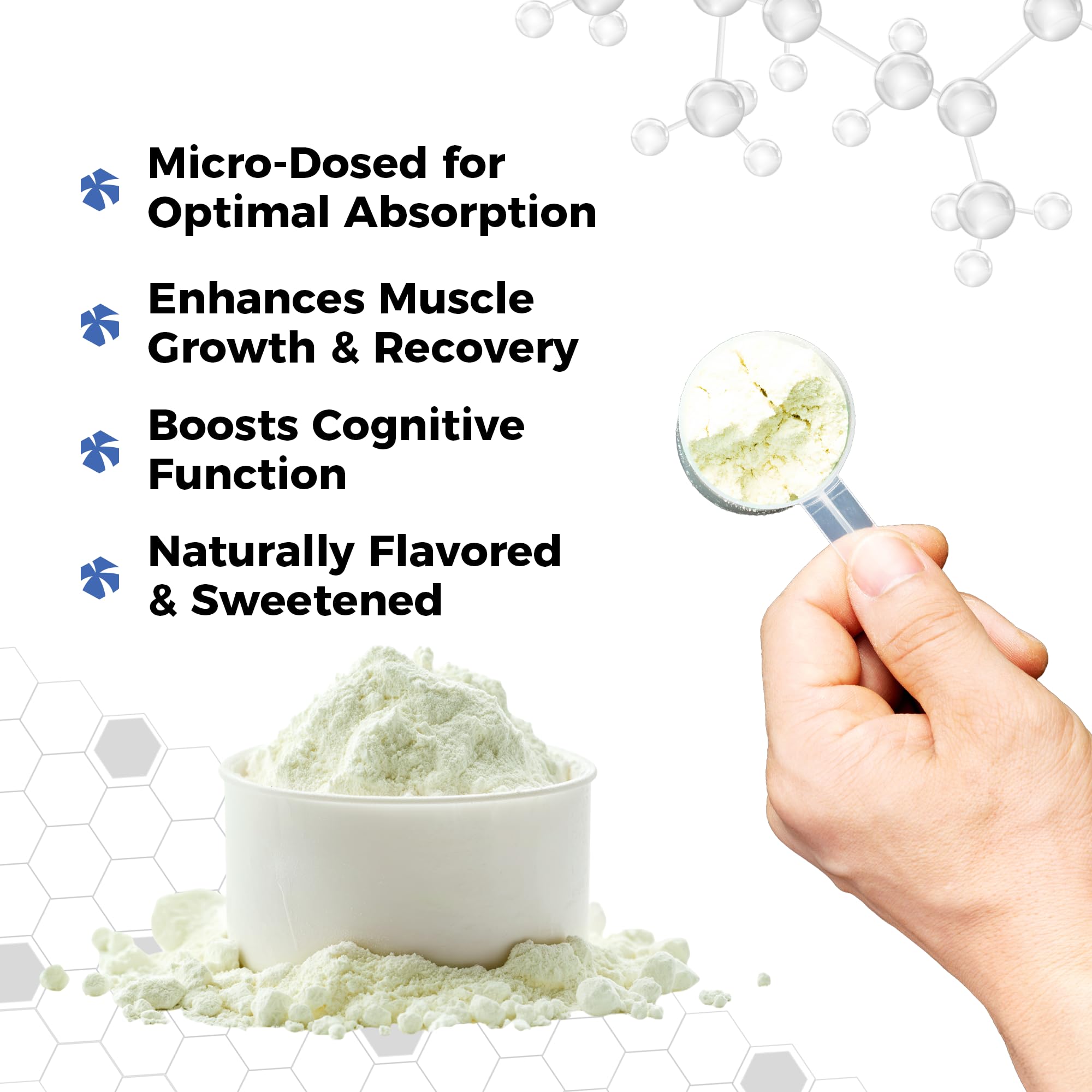 Ingredients and nutrition panel for Creatine HCL powder