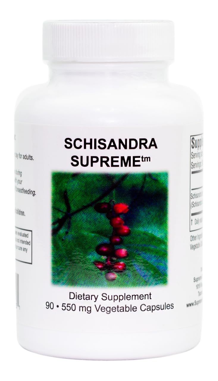 Supreme Nutrition Schisandra Supreme bottle with 90 vegetarian capsules