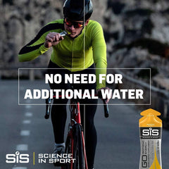 Six gel sachets arranged in a row - Science in Sport energy gels