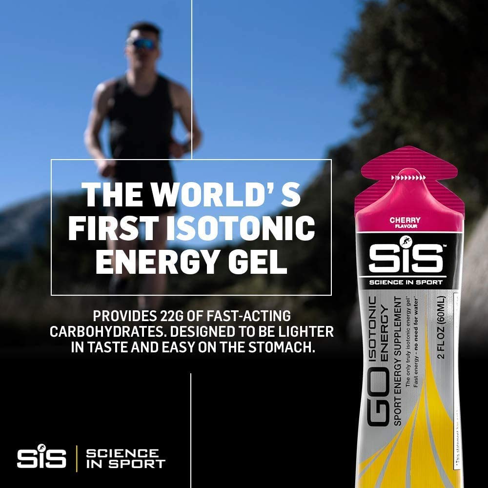 Science in Sport energy gel pack easy-open tab highlighting quick fueling.