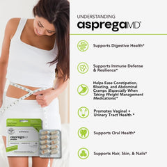 Close-up of Asprega ProPac probiotic capsules