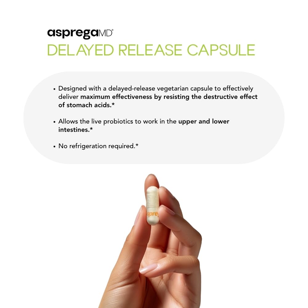 Graphic illustrating delayed-release capsules for digestive health