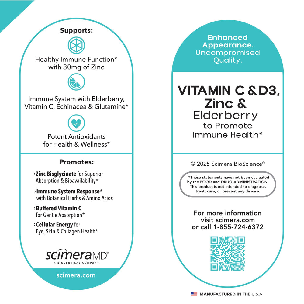 Close-up icons for vitamin C and vitamin D3