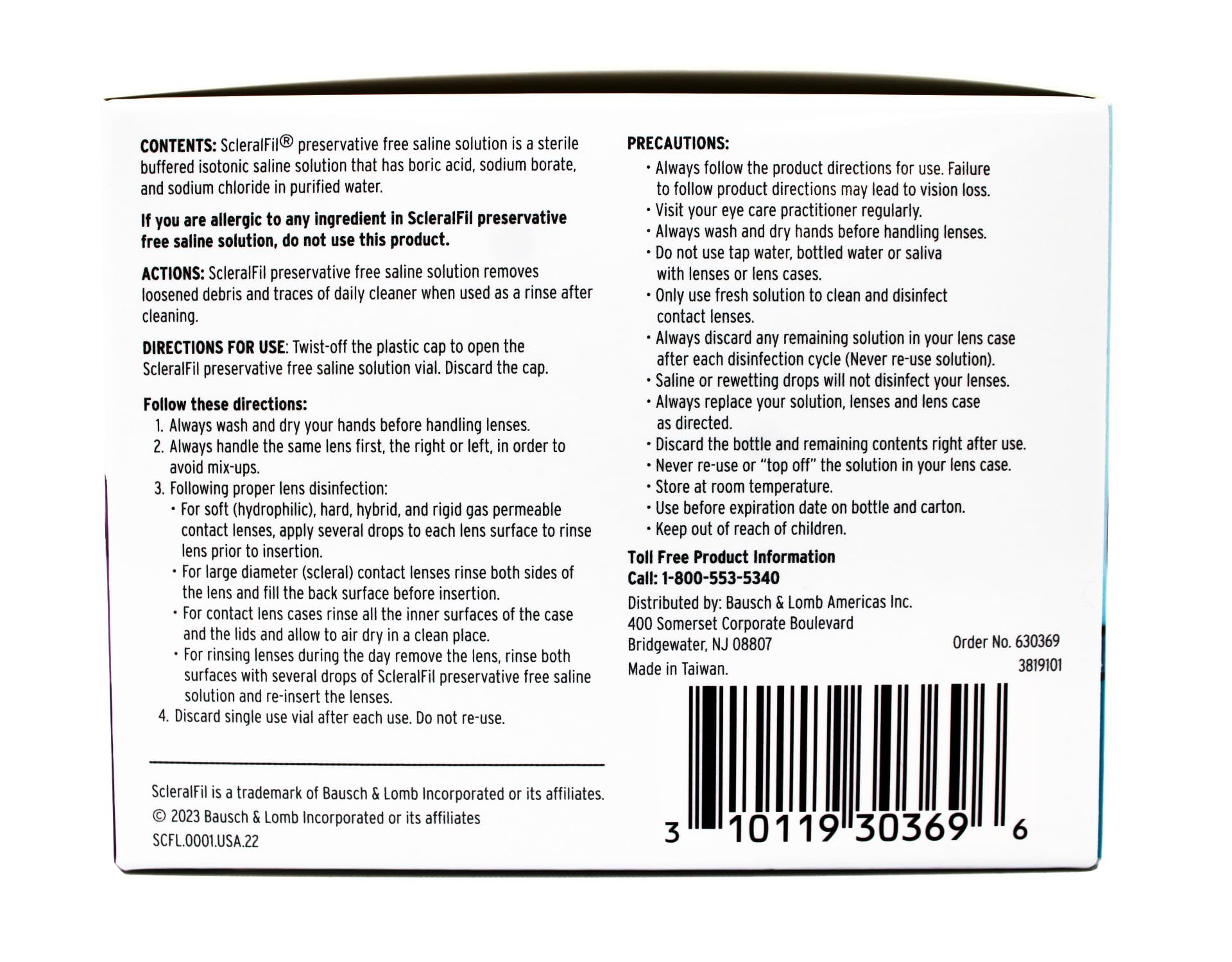 Travel-size saline solution for on-the-go lens care