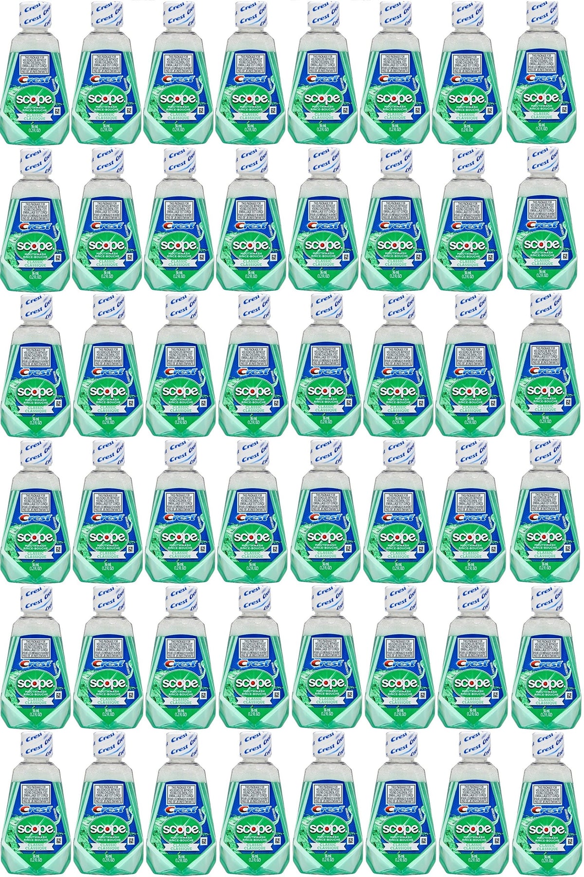 Scope Travel Size Mouthwash Classic Original Mint 1.2 oz bottle - front view