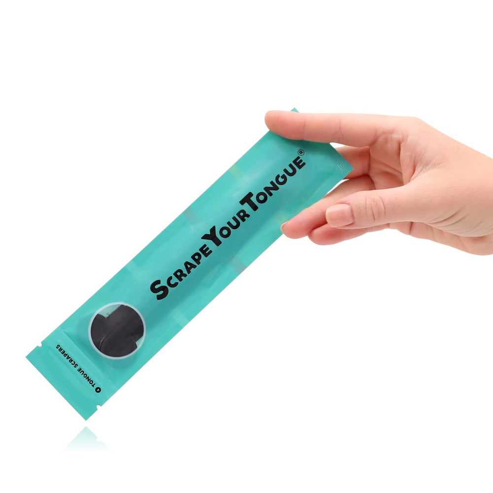 Gag-proof two-handed grip demonstration on the tongue scraper