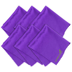 Screen Mom purple microfiber cloths 6-pack on white background