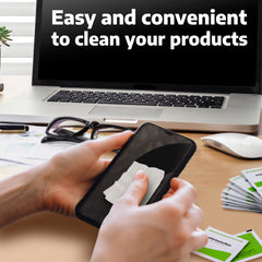 Individually wrapped wipe sachets with microfiber cloth included