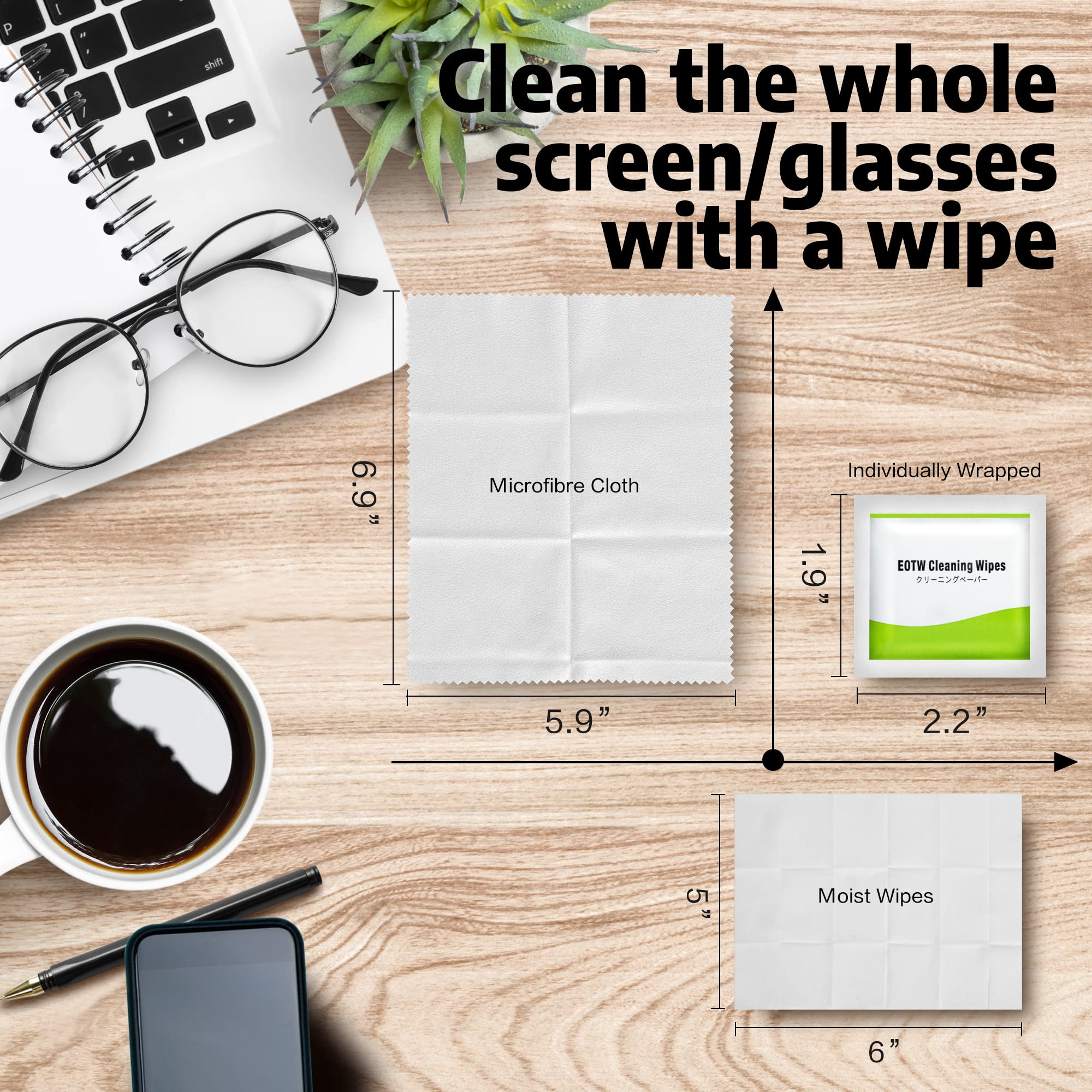 Wipe being used on a laptop screen with clean display