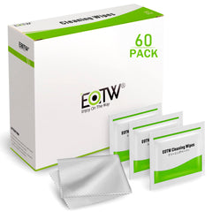 EOTW Screen Wipes 60-pack box with individually wrapped sachets