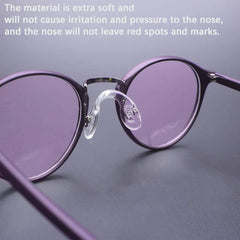 Screw-in silicone nose pads for various eyeglass frames
