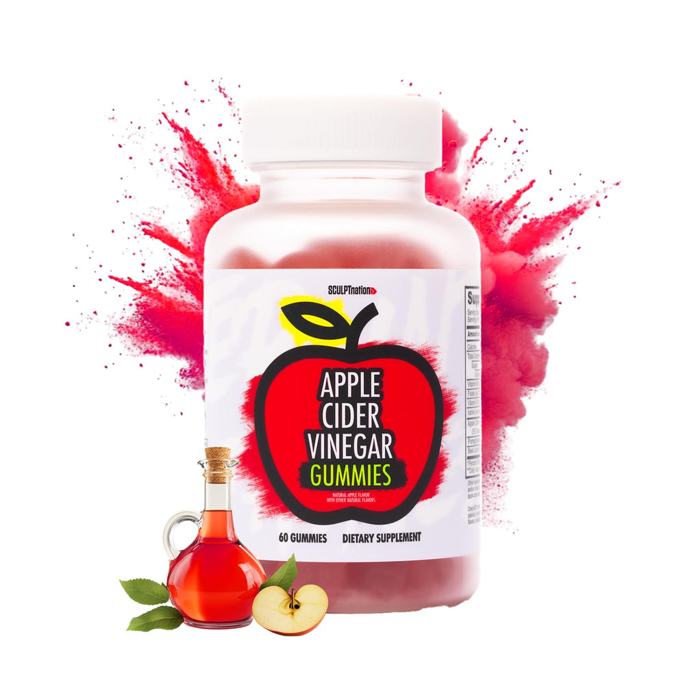 Sculpt Nation Apple Cider Vinegar Gummies bottle for convenient daily metabolism support on the go