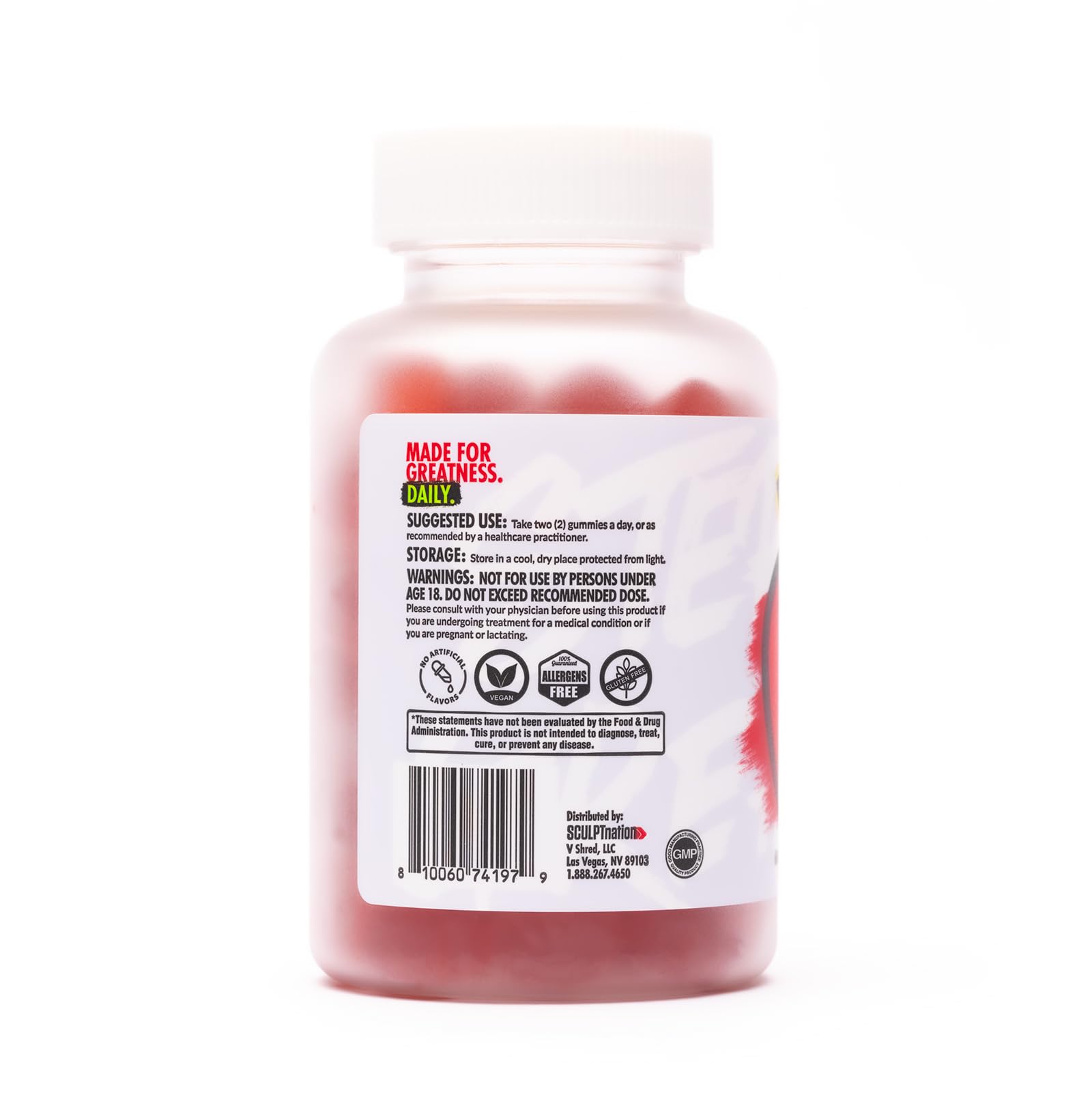 Sculpt Nation ACV Gummies being poured for easy on-the-go consumption