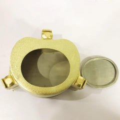 Front view of S&Dent denture flask with EU TUV CE approval badge