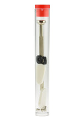 Compact plastic tube holding all repair pieces in SE kit
