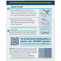 Close-up of Sea-Bond cushiony seal for comfortable denture wear