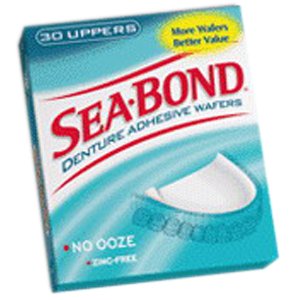 SEA-BOND Denture Adhesive Uppers Original 30 Count
