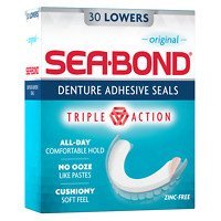 Sea-Bond denture adhesive wafers for lowers, Original formula, 2 count