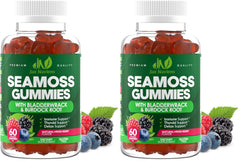 Hero image of Sea Moss 3000mg Gummies with Bladderwrack and Burdock Root - Pack of 2