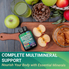 Close-up of capsule contents illustrating Sea Moss and Ginger