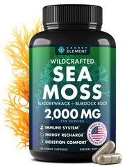 Irish Sea Moss capsules with burdock root