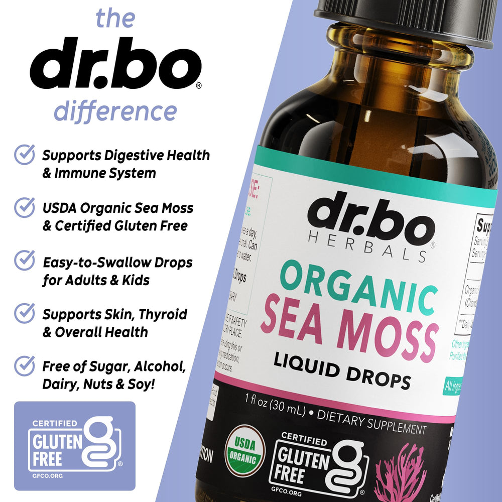 Sea moss drops being poured for easy intake