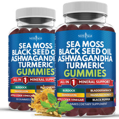 Sea Moss Gummies 120 Count bottle with vegan 10-in-1 formula