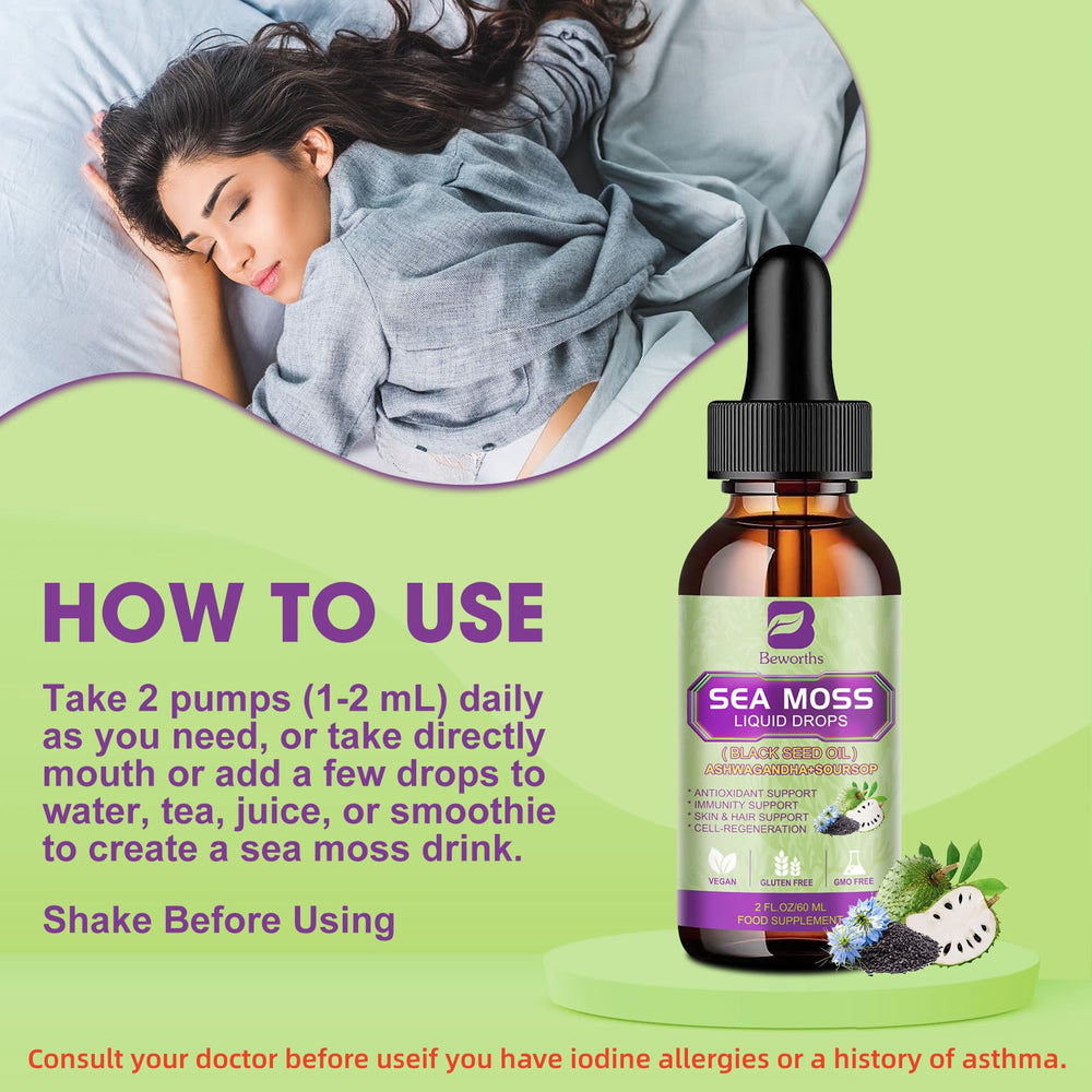 Elderberry, vitamin C, zinc and vitamin D3 included in sea moss formula