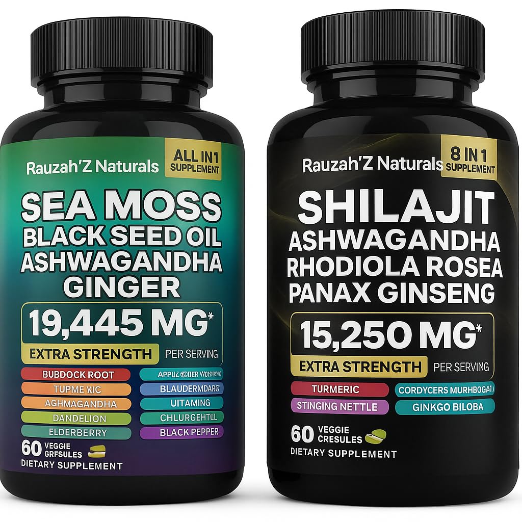 Sea Moss and Shilajit Bundle front packaging