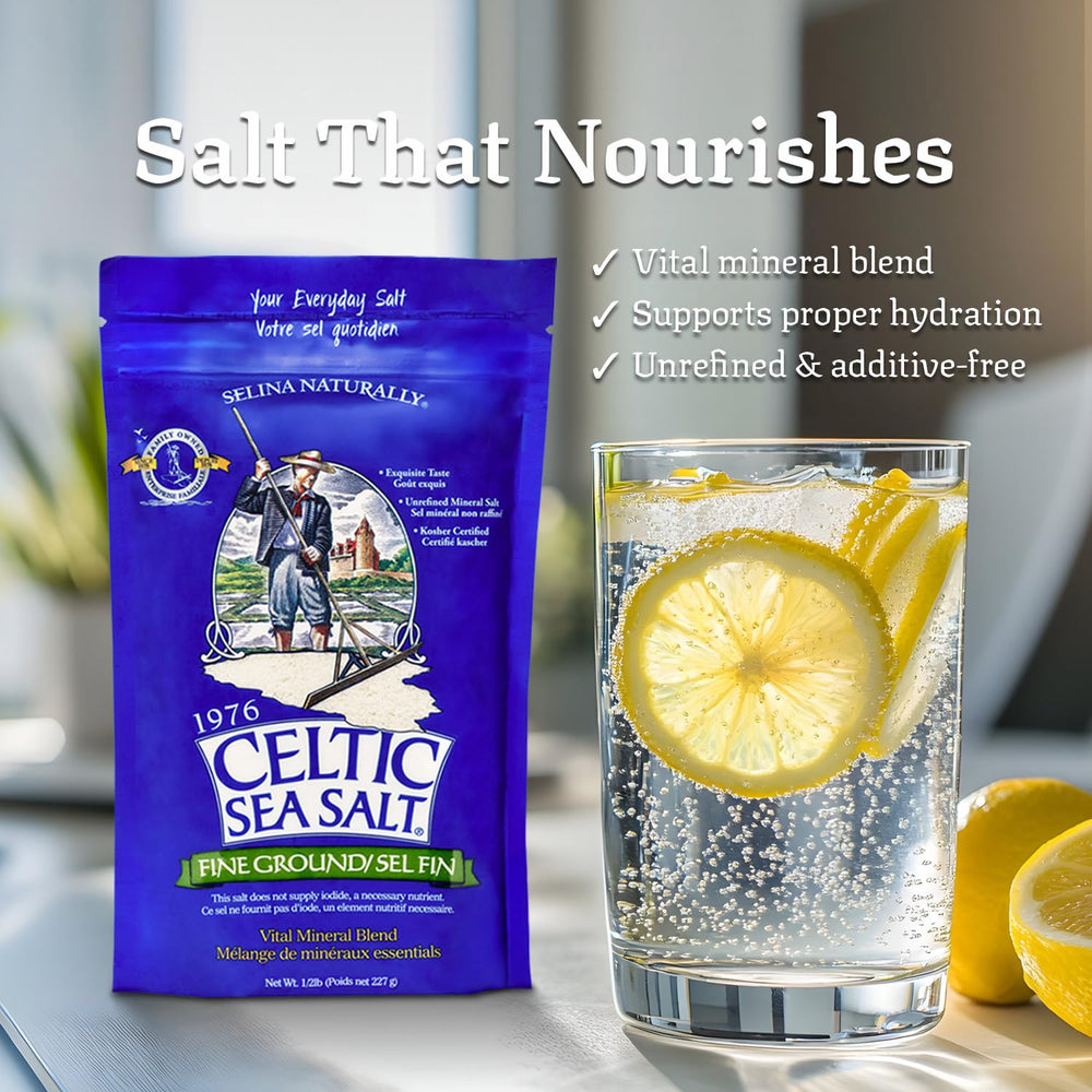 Fine ground sea salt for cooking and baking