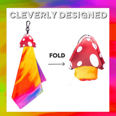 Psychedelic mushrooms design double-sided microfiber glasses cloth