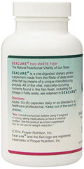 Seacure 180 Capsules label close-up showing ingredients and Omega-3