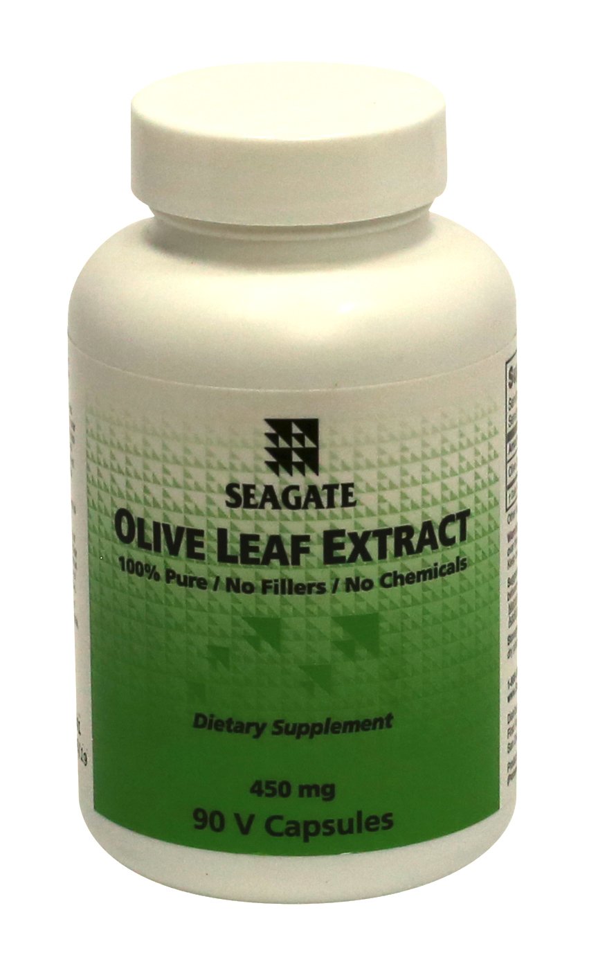 Seagate Olive Leaf Extract bottle and label