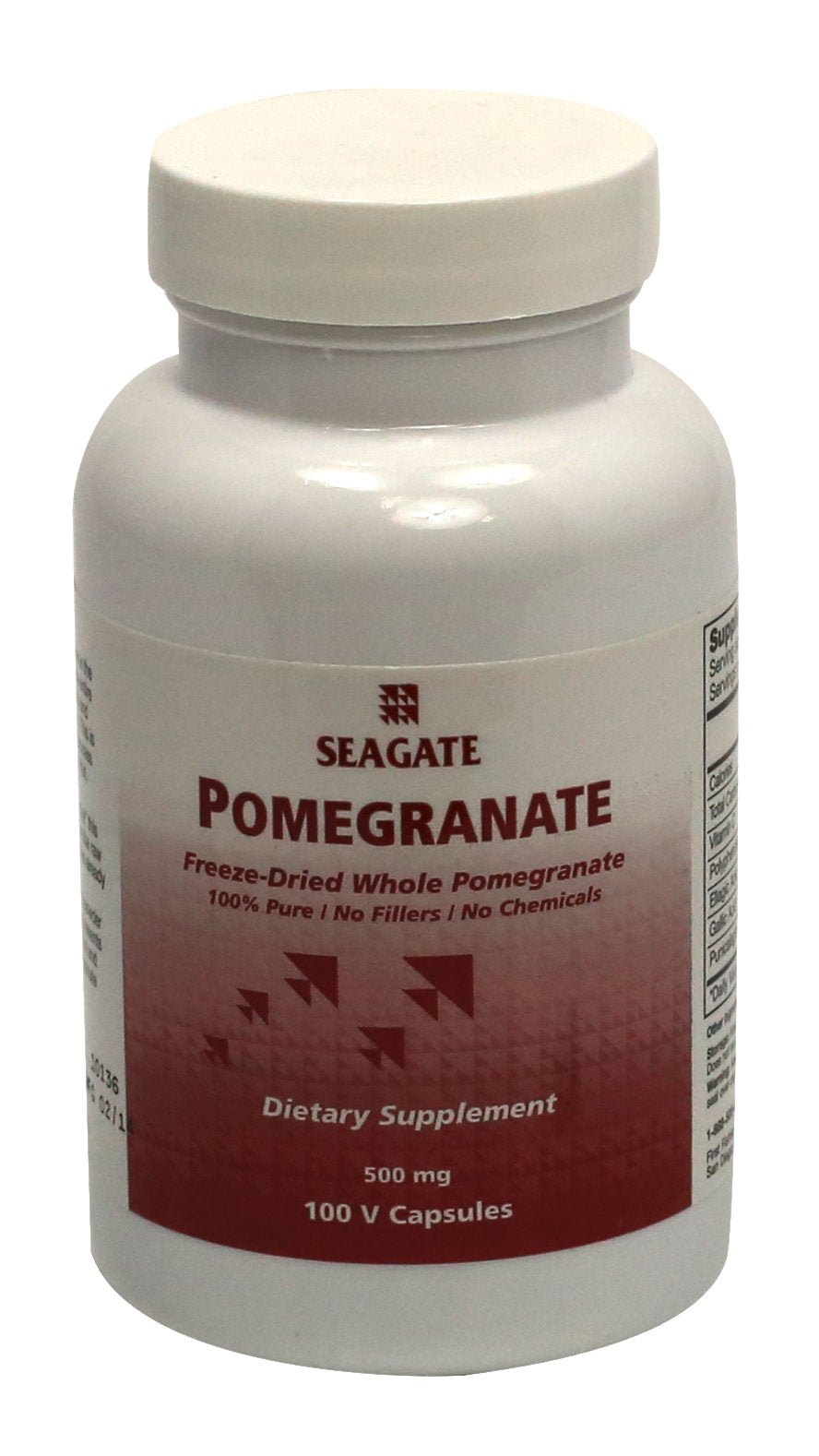 Seagate Pomegranate 500 mg 100 Capsules bottle