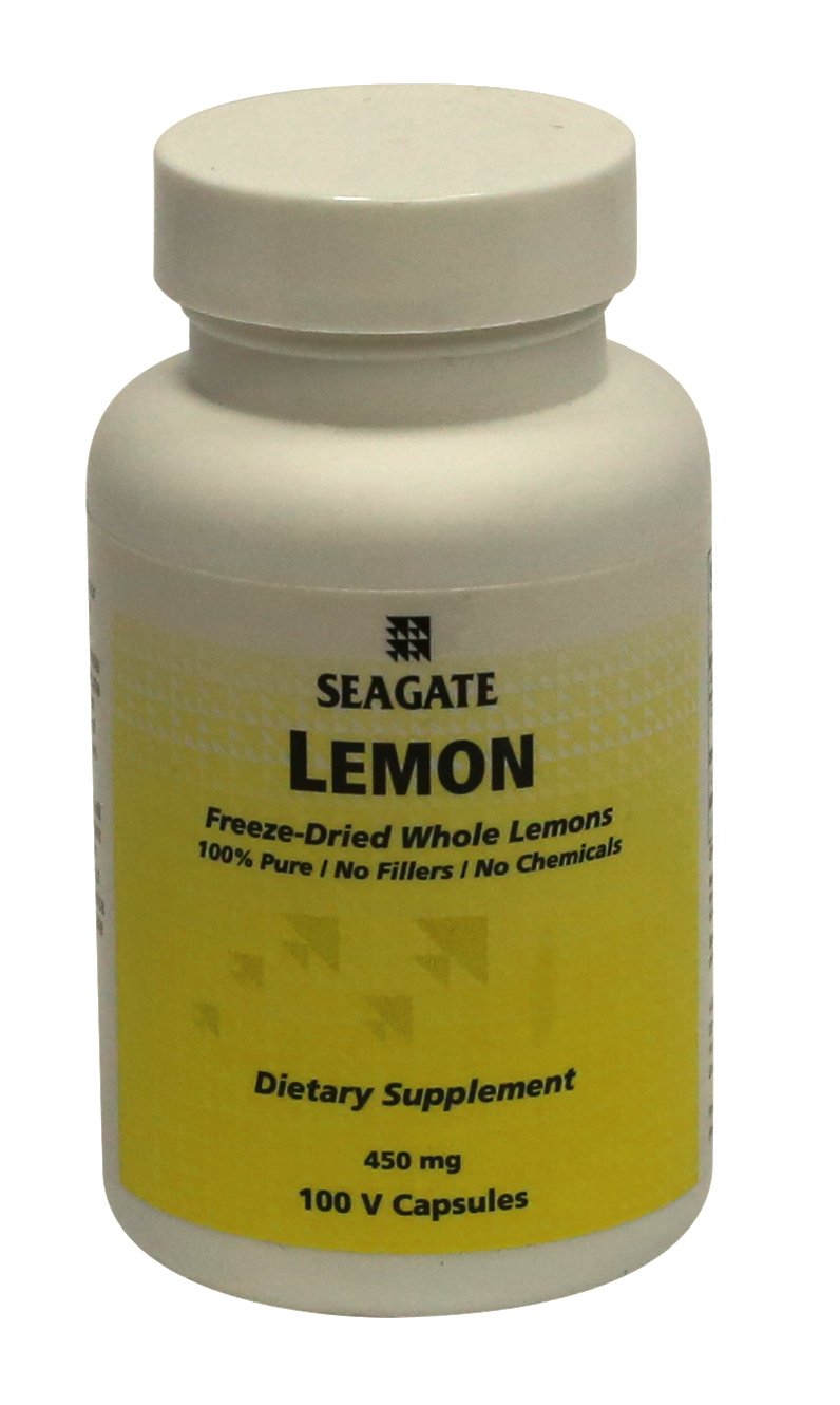 Seagate Whole Lemon Concentrate Capsules bottle label