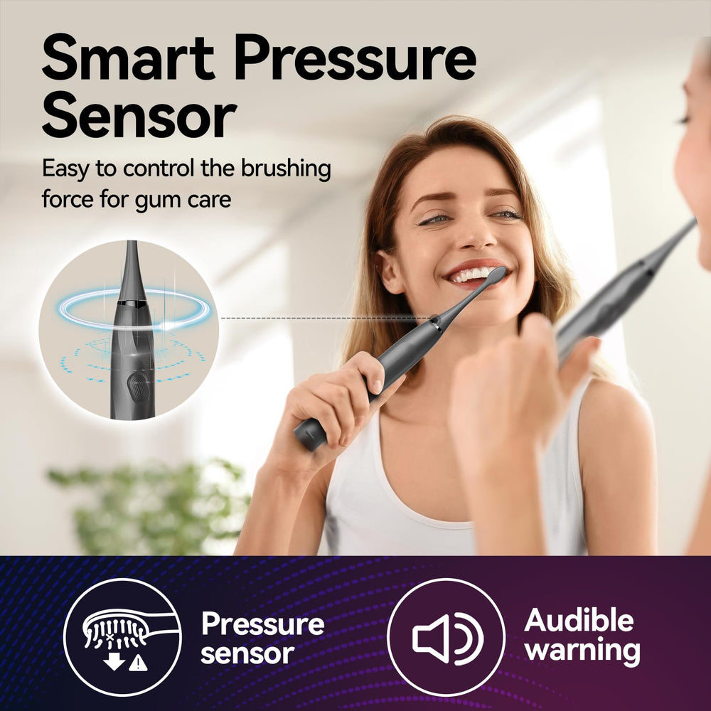 Rear view of SEAGO 2752 Black electric toothbrush