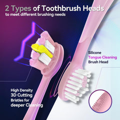 SEAGO 2752 Pink 8 brush heads pack