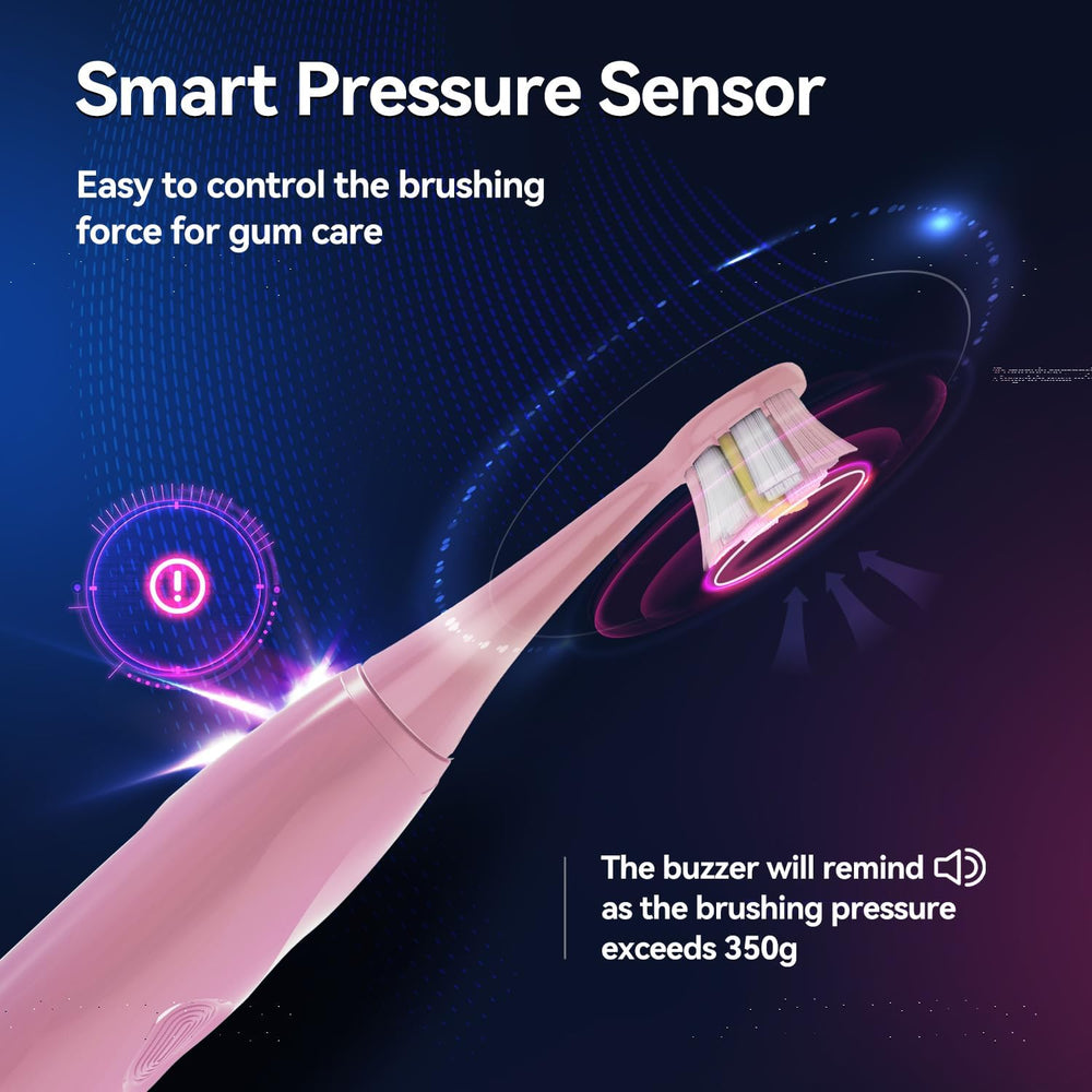 SEAGO 2752 Pink electric toothbrush side view
