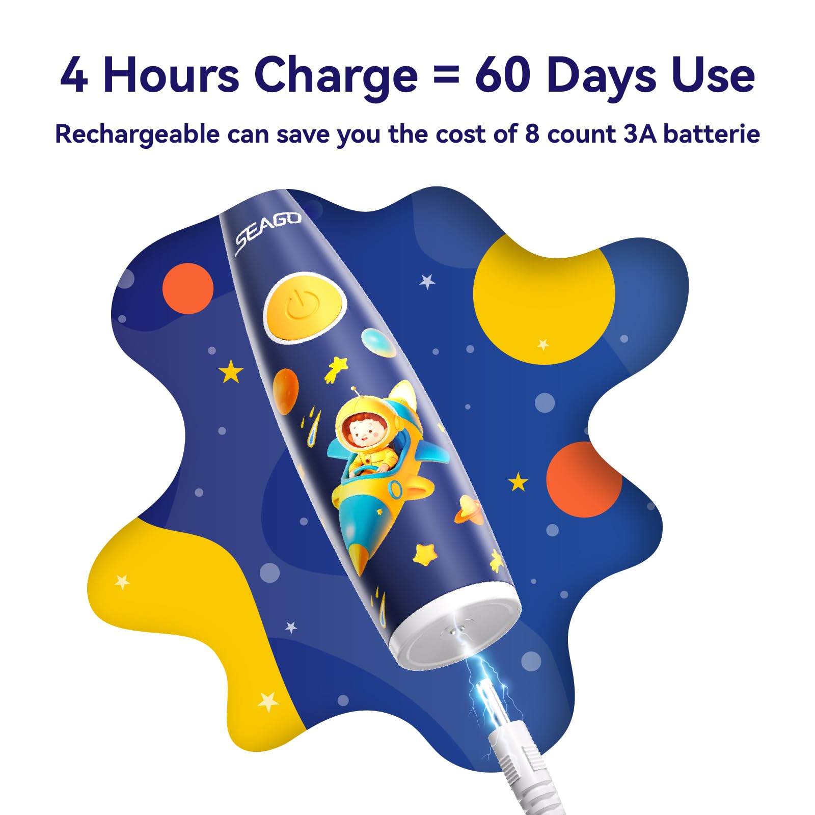 Tongue cleaner accessory for kids toothbrush set