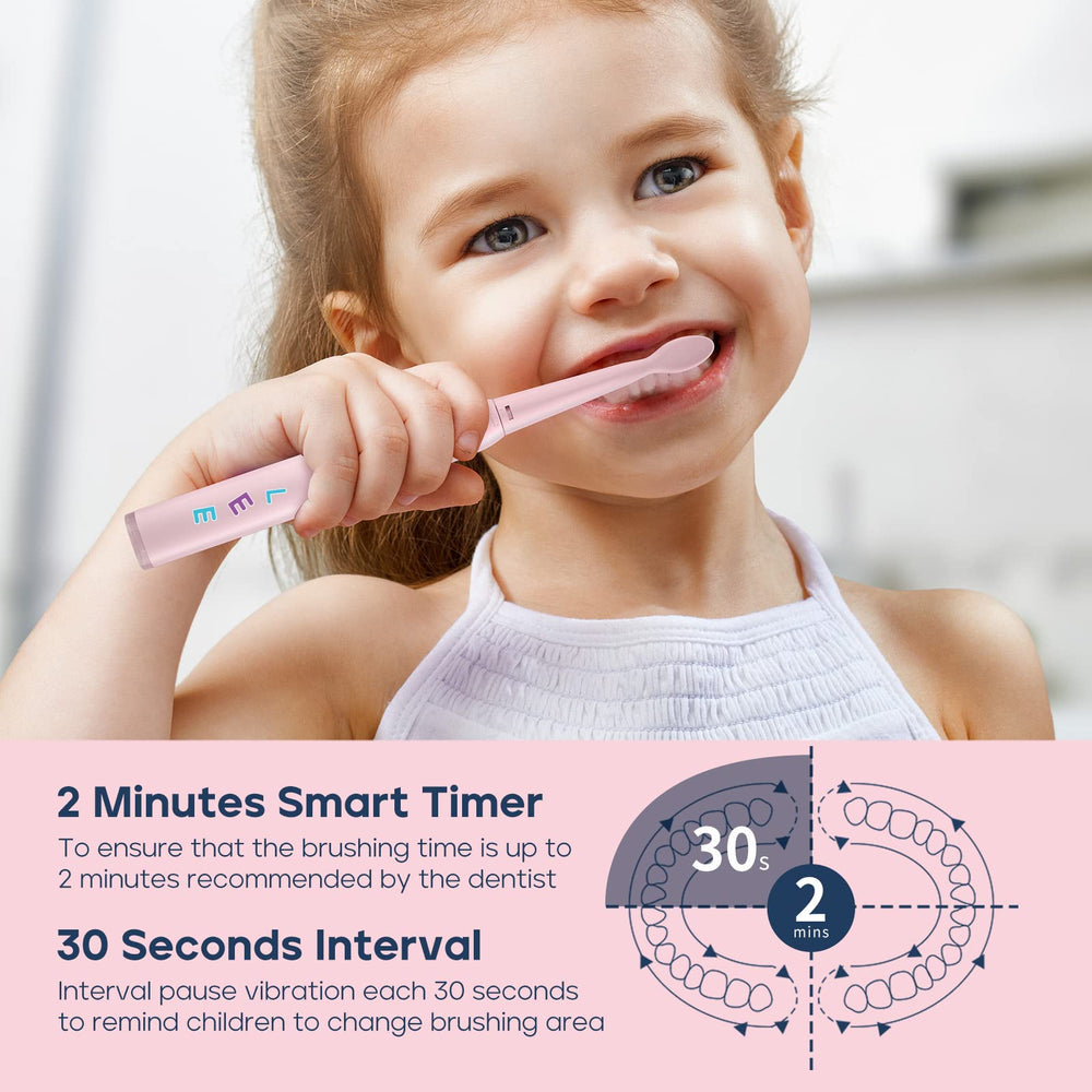Built-in 2-minute timer on SEAGO kids toothbrush