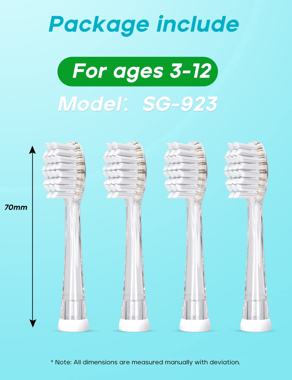 Soft nylon bristles and rounded tip for gentle brushing