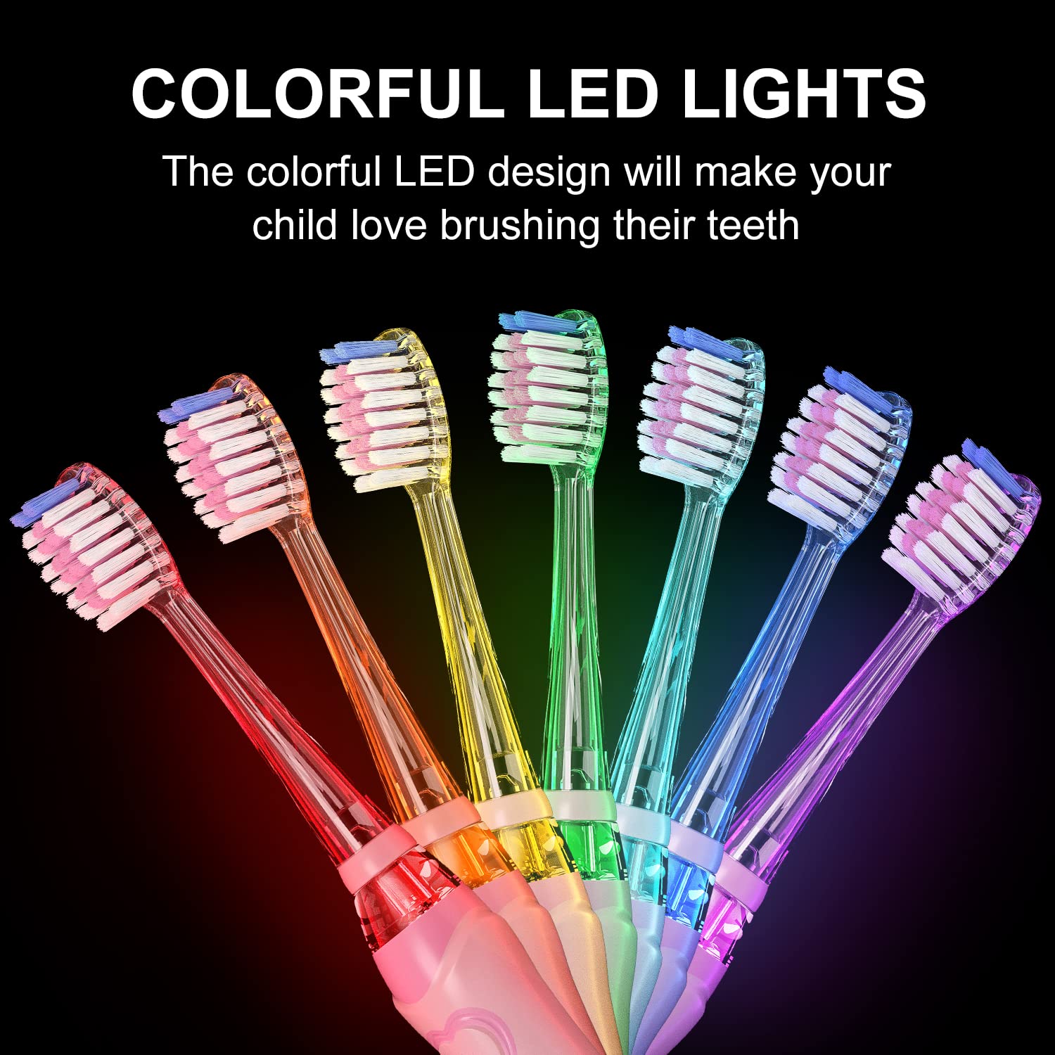 Child brushing with SEAGO SG-977 toothbrush in use