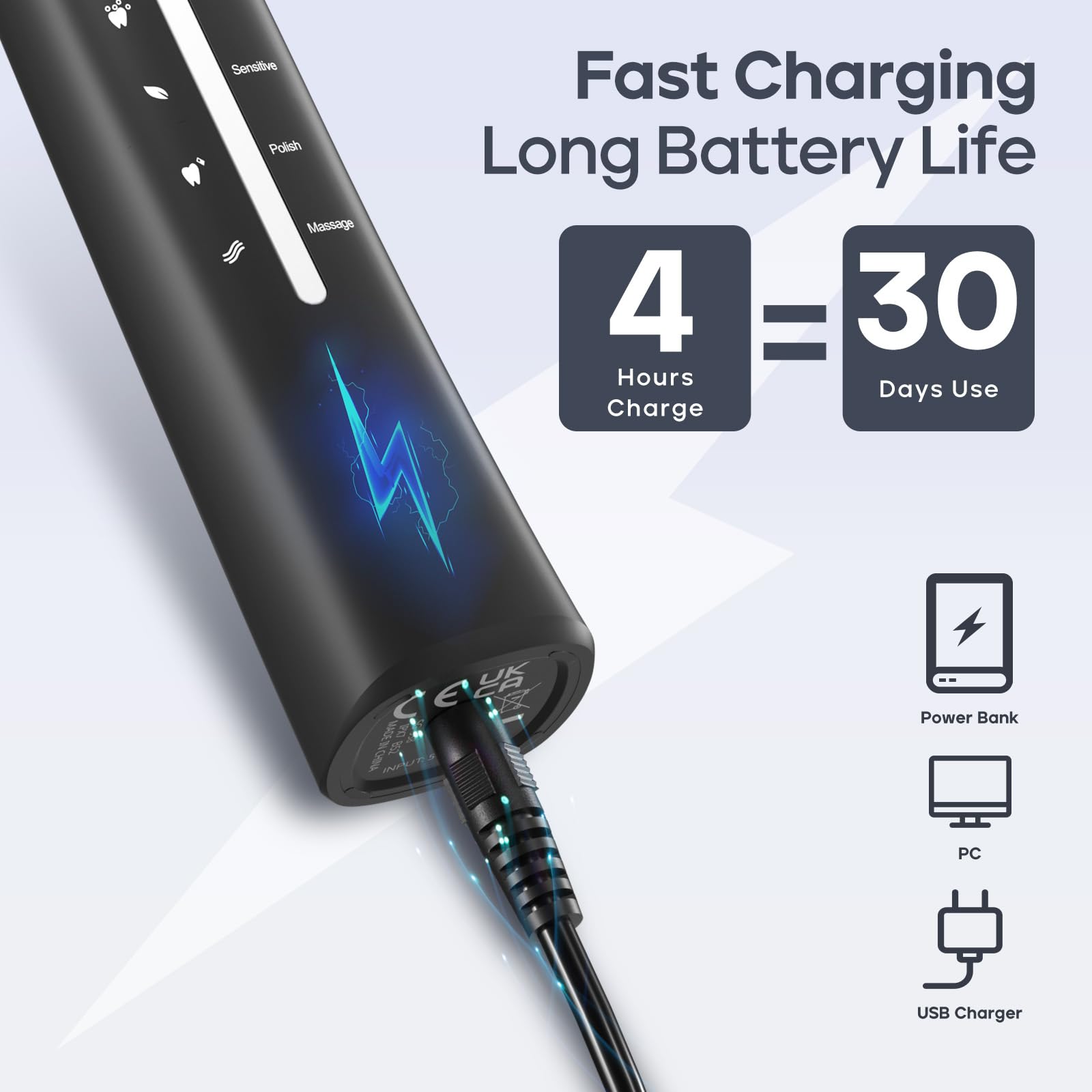 SEAGO SG-958 five cleaning modes interface