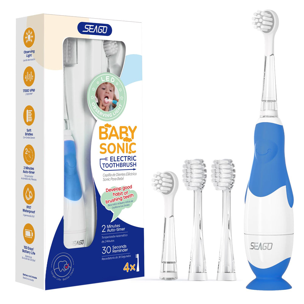 SEAGO SG-513 Navy-C toddler electric toothbrush front view