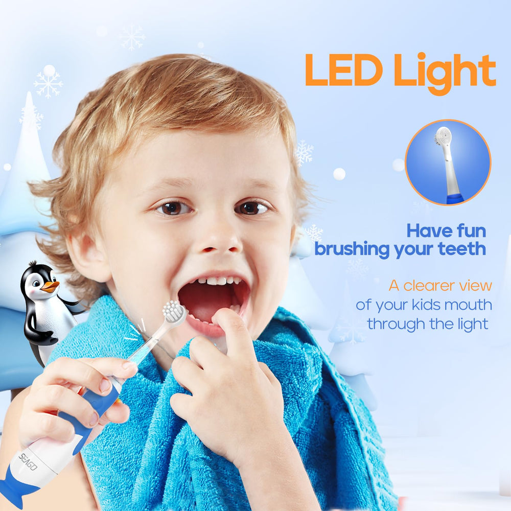 Soft LED light on SEAGO SG-513 Navy-C toothbrush
