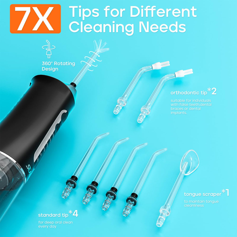 SEAGO SG8019 Black cordless water flosser side view