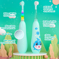 Eight replacement brush heads for SEAGO toddler toothbrush
