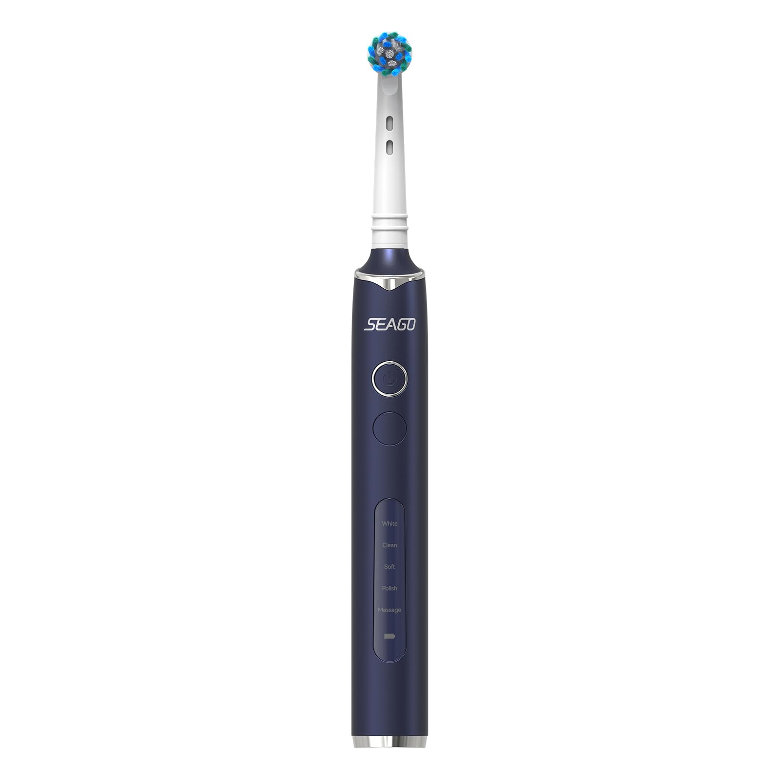 SEAGO SG-2603 blue toothbrush with 8 brush heads feature highlights